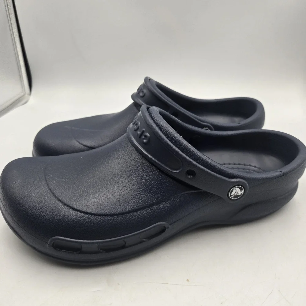 Crocs Adult Bistro Clogs Lightweight Slip Resistant Work Shoes Mens M11 Drk Blue